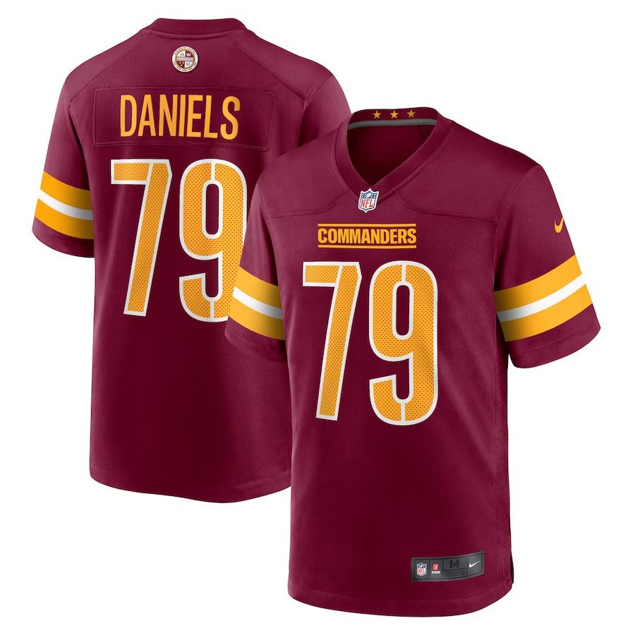 Men Washington Commanders #79 Braeden Daniels Nike Burgundy Team Game NFL Jersey